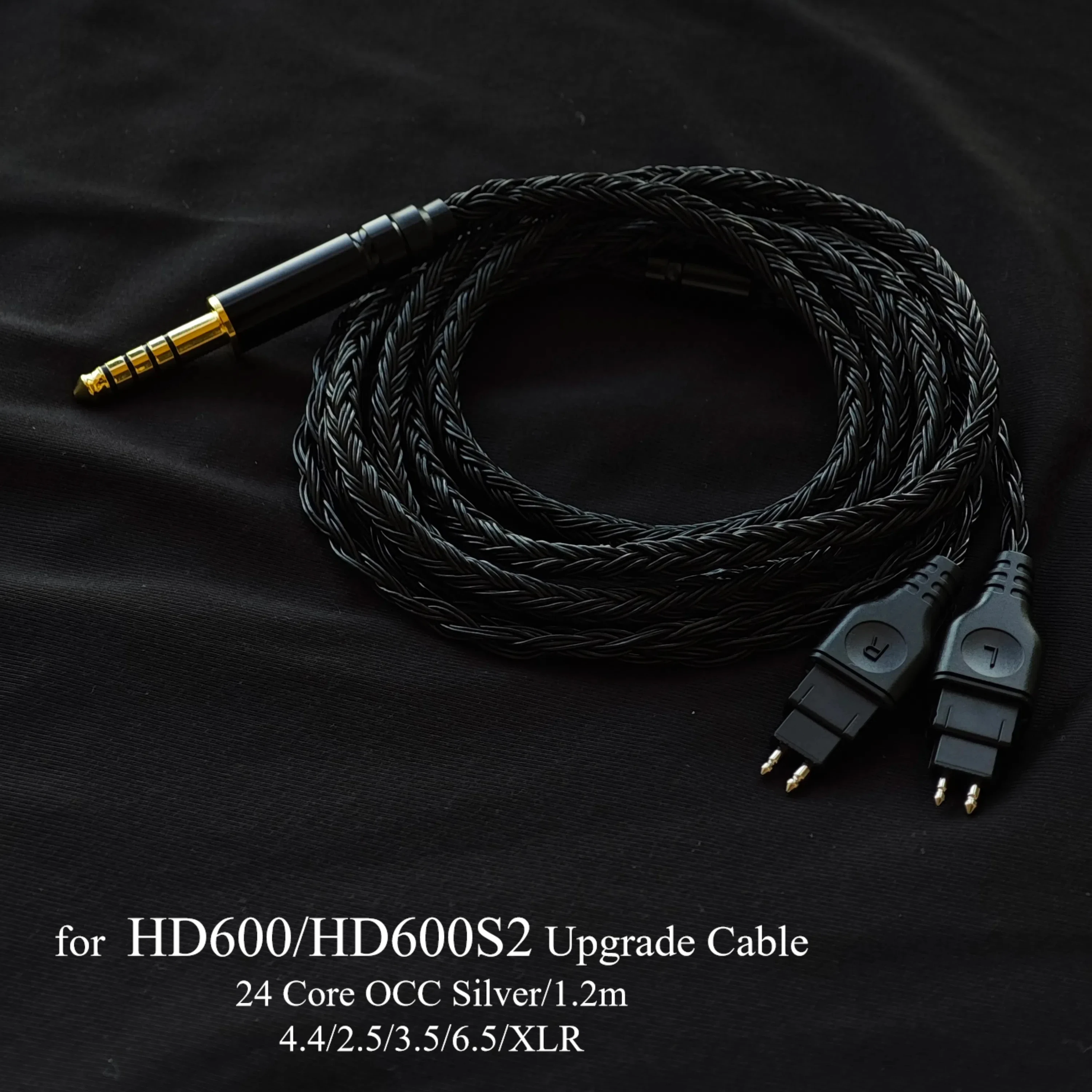 24 core HD660s2, HD600, HD650 Cable 4.4mm Upgraded Cable Replace Cable XLR, 6.35mm, 2.5/3.5 Headphone Cable