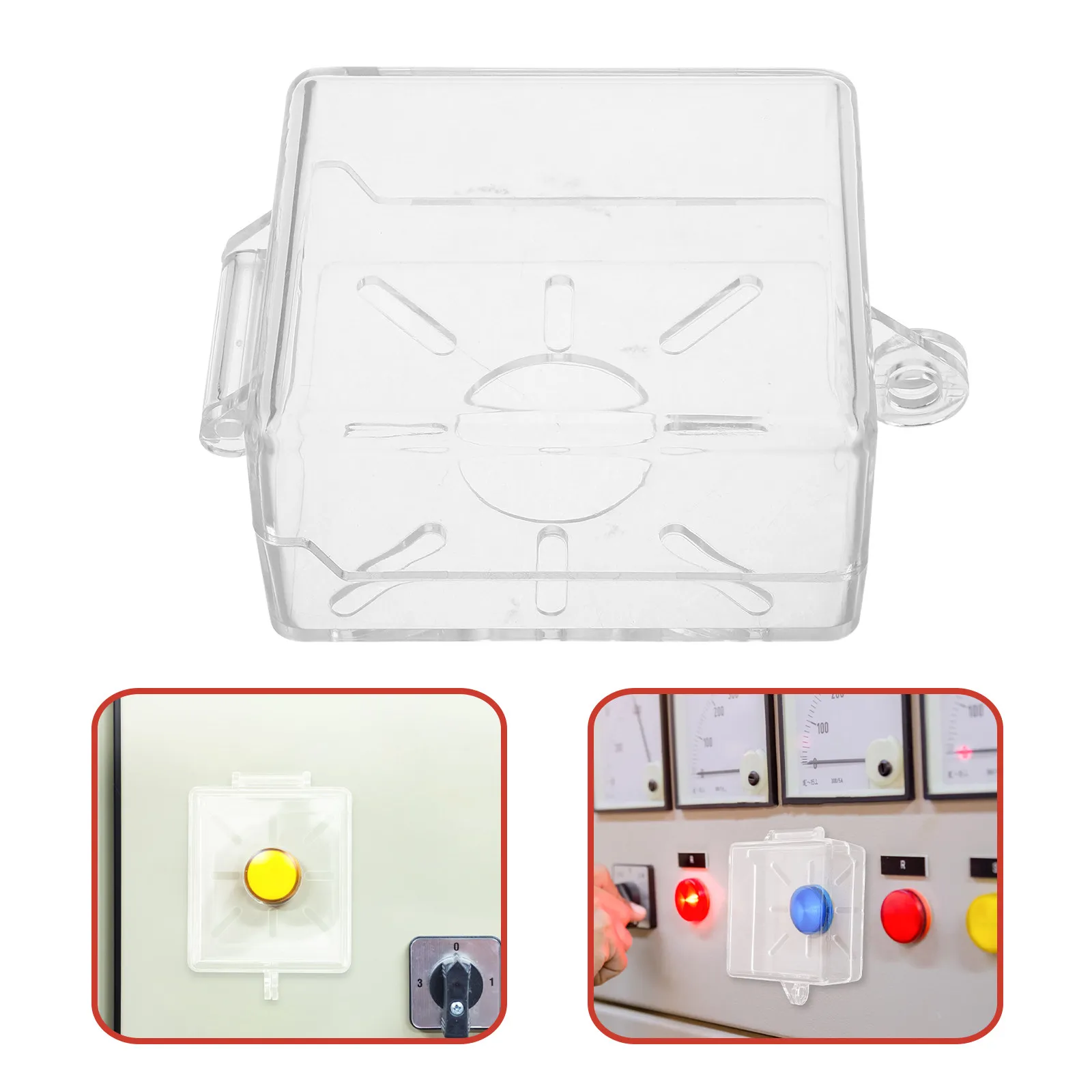 Transparent Switch Lock Cover for Power Button Protection Clear Visibility Sturdy Wear Resistant Material Dust Proof Easy Clean