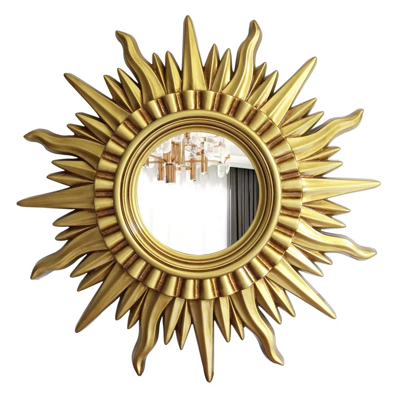 

European, French, retro, bathroom mirror, light luxury, bathroom, wall mirror