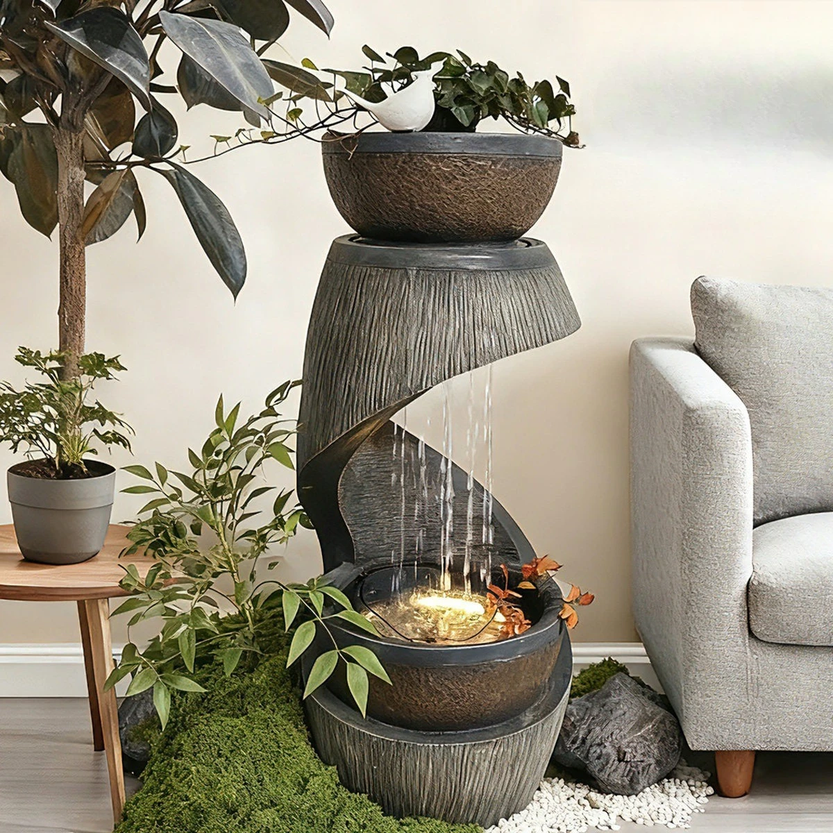 Simple And Modern European-style Flowing Water Ornament, Living Room Entrance, Light Luxury Indoor Circulation Water Feature To