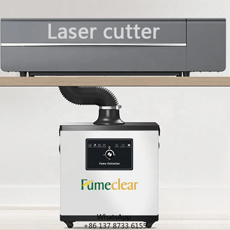 

FumeClear 210W Portable CO2 Fiber Laser Cutting And Engraving Exhaust Fume Extractor Purifier With HEPA Filter For Smoke