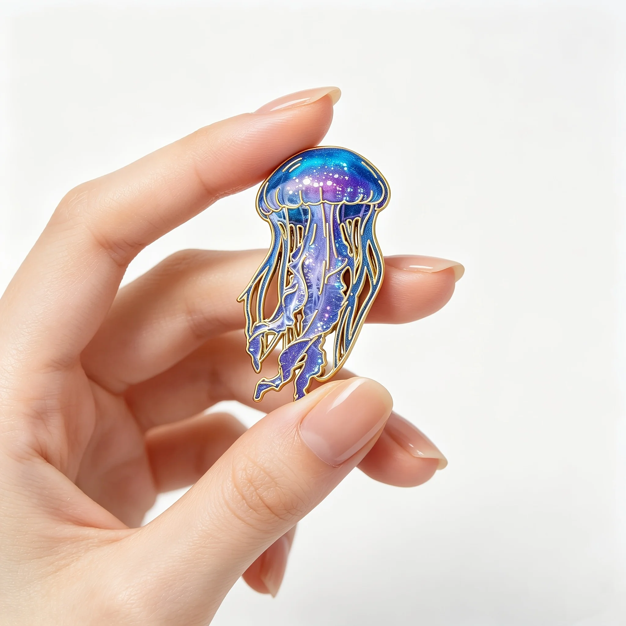 Jellyfish Octopus Whale Enamel - Embroidery Whale ulasan dan harga