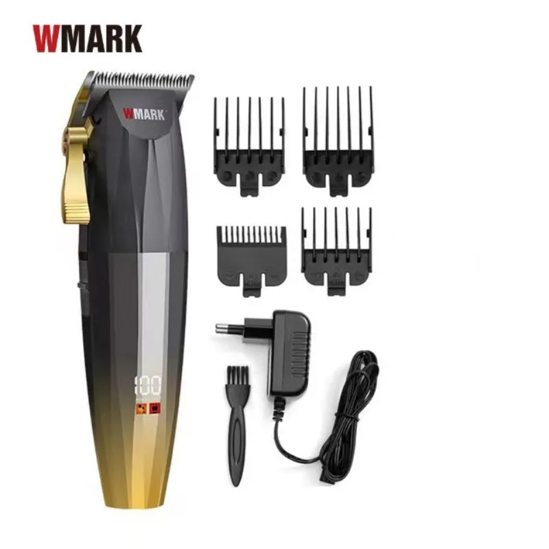 WMARK 남성용 NG-222 충전식 클리퍼, 6500RPM 헤어 트리머, 440C 고품질 블레이드 헤어 커팅 머신, 신제품