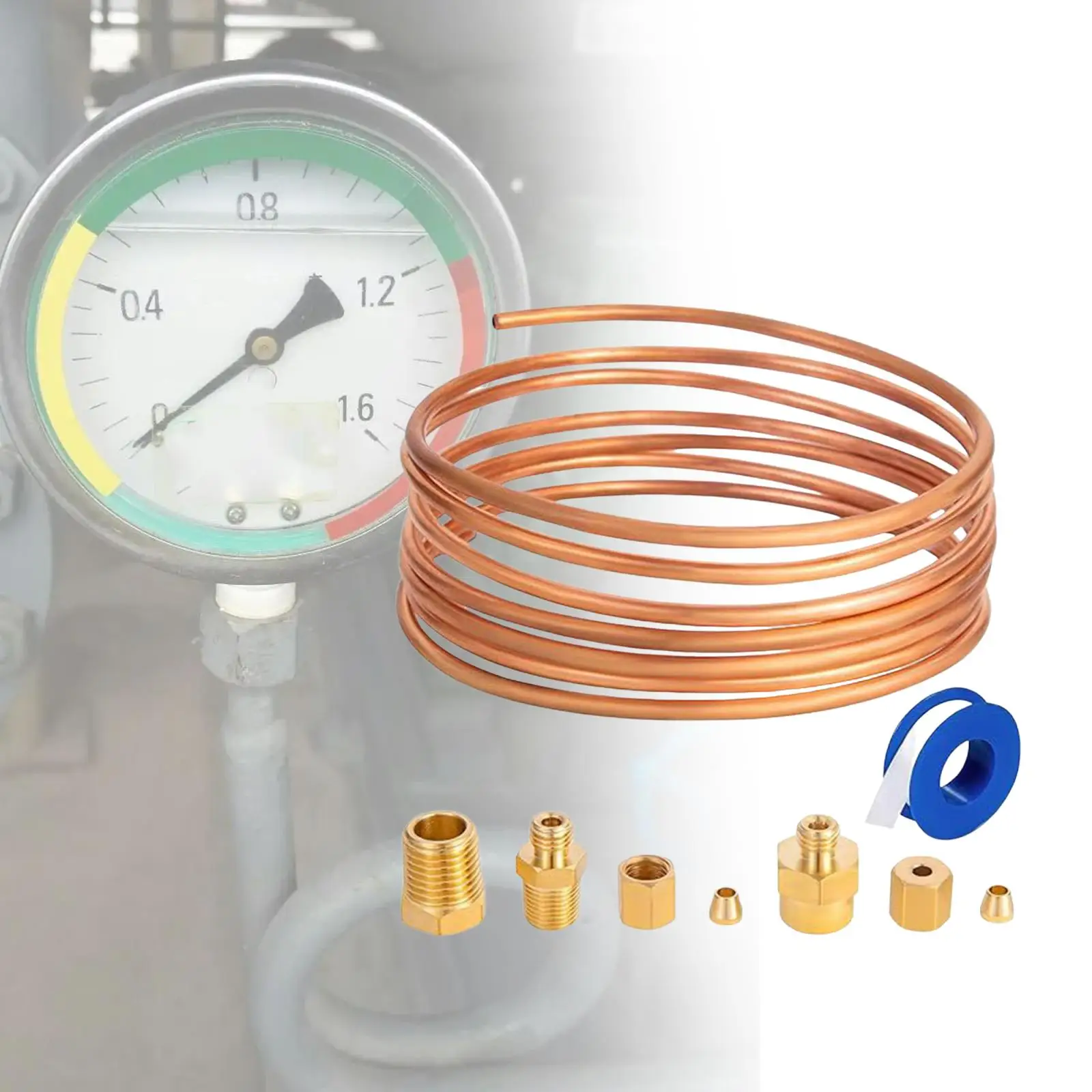 

Oil Pressure Gauge Tubing Kit 1.82M Easy to Use Practical Sturdy High