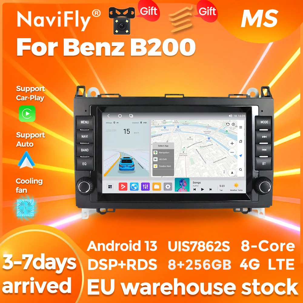 2Din 7inch Car Radio Touchscreen Wireless CarPlay Android 13 Auto Player For BMW 7 Series E39 1995-2002 X5 E53 M5 1998-2006-2003