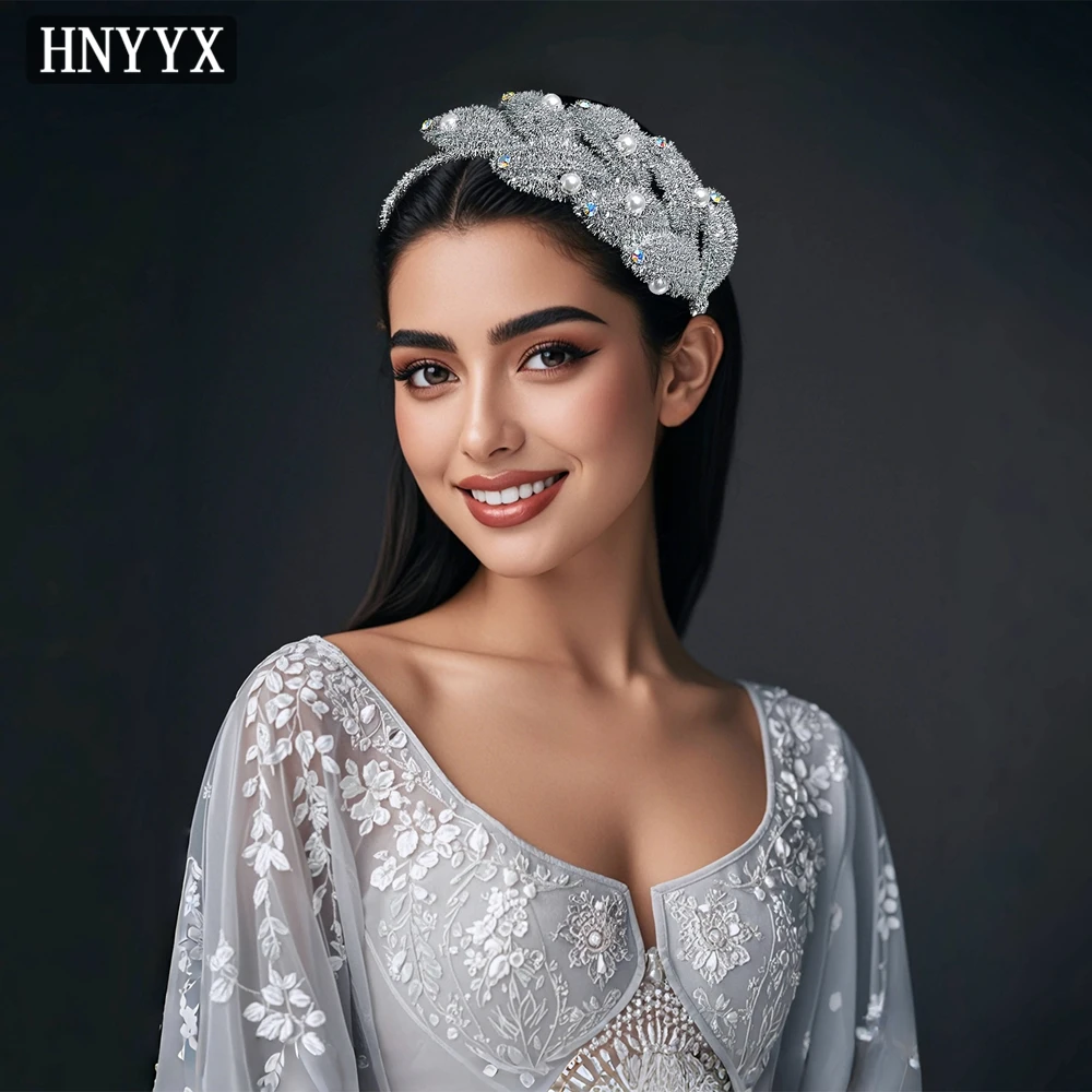 

HNYYX Princess Style Headband Light Luxury Handmade Headdress Sweet Girl Headpiece Bridal Wedding Dress Hair Accessories A371
