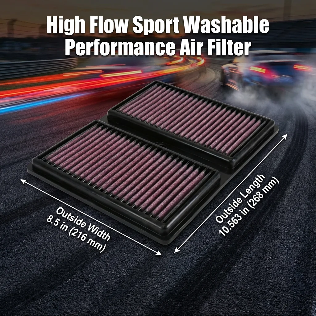 

Спортивный моющийся воздушный фильтр с высокой пропускной способностью для Audi A1 A3 Q2, Seat Ibiza Leon, Volkswagen Polo Golf Up 2015-2023 1.0