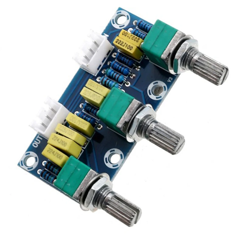 XH-M802 เครื่องขยายเสียงสูงและต่ําแรงดันไฟฟ้า Mixer TONE BOARD Volume Control ซับวูฟเฟอร์ PCB ปรับ Amplificador