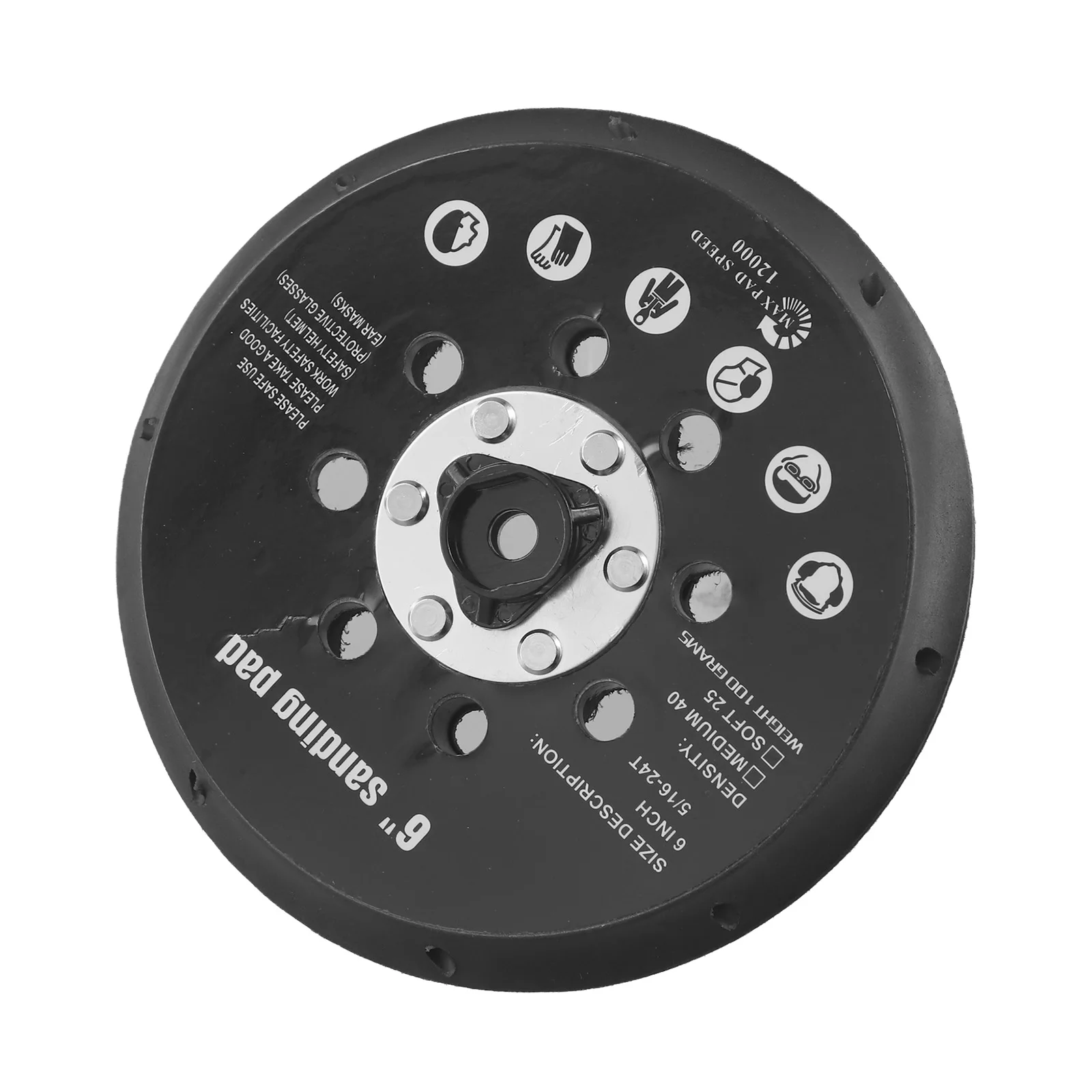 For Dust Removal 148mm Sander Backing Pad Easy To Install Highly Effective Dust Removal Max Pad Speed 12000 RPM