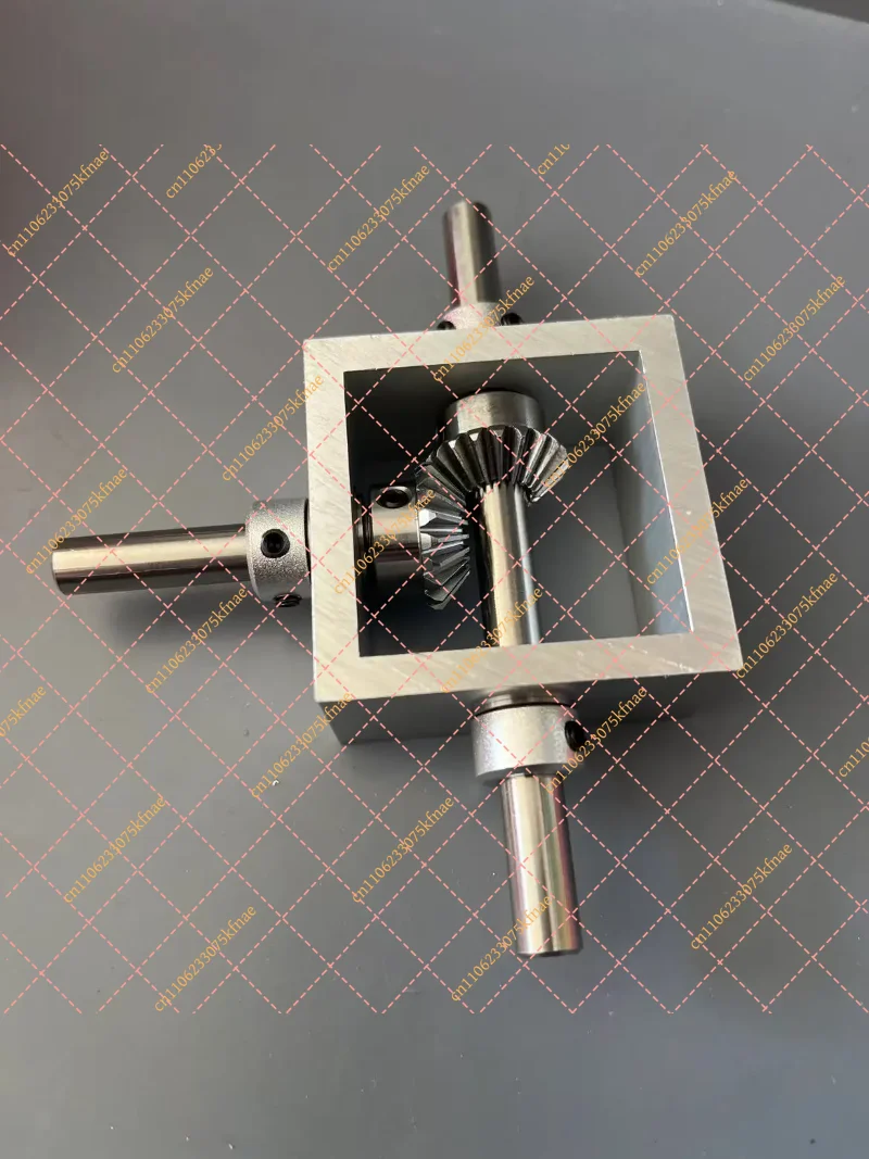 90 Degree Right Angle Transmission Reversing Dual Output Shaft Bevel Gear Angle Converter Speed Ratio 1:1 mechanical module