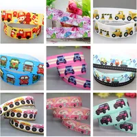 22mm 5yards Car Pencil Umbrella Camping Printed Grosgrain Ribbon Accessories Headwear Decoration Collar DIY Sewing Craft E2236
