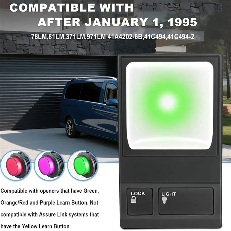 A98Z Multifunction Control Panel,Wall Mount Garage Door Opener For Liftmaster 78LM 1 Pack