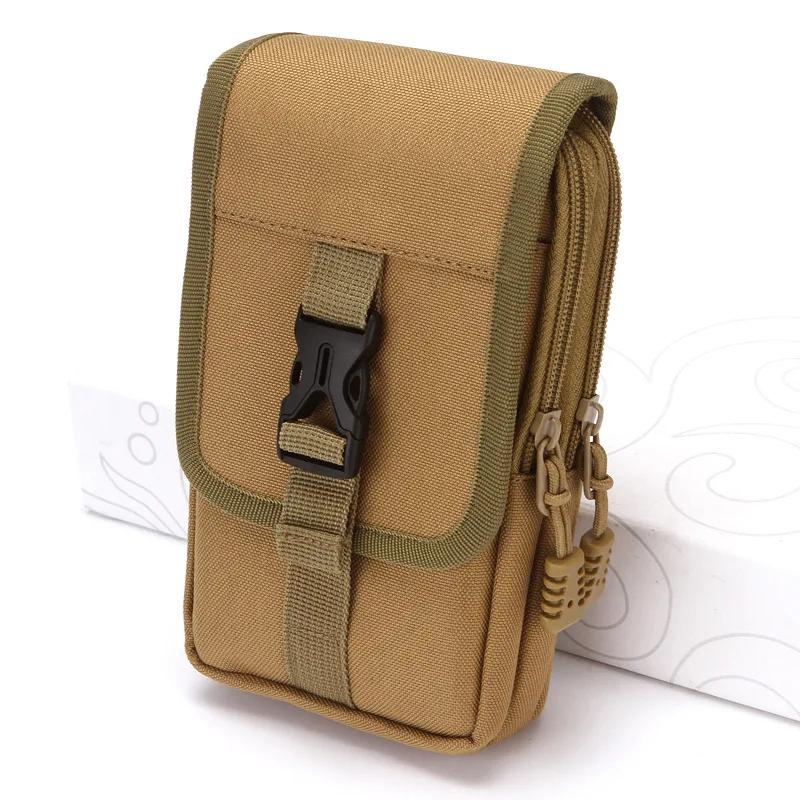 EDC Molle Bag Purse Double Layer Outdoor Waterproof Waist Fanny Pack Men Phone Pouch Camping Hunting Tactical Waist Bag