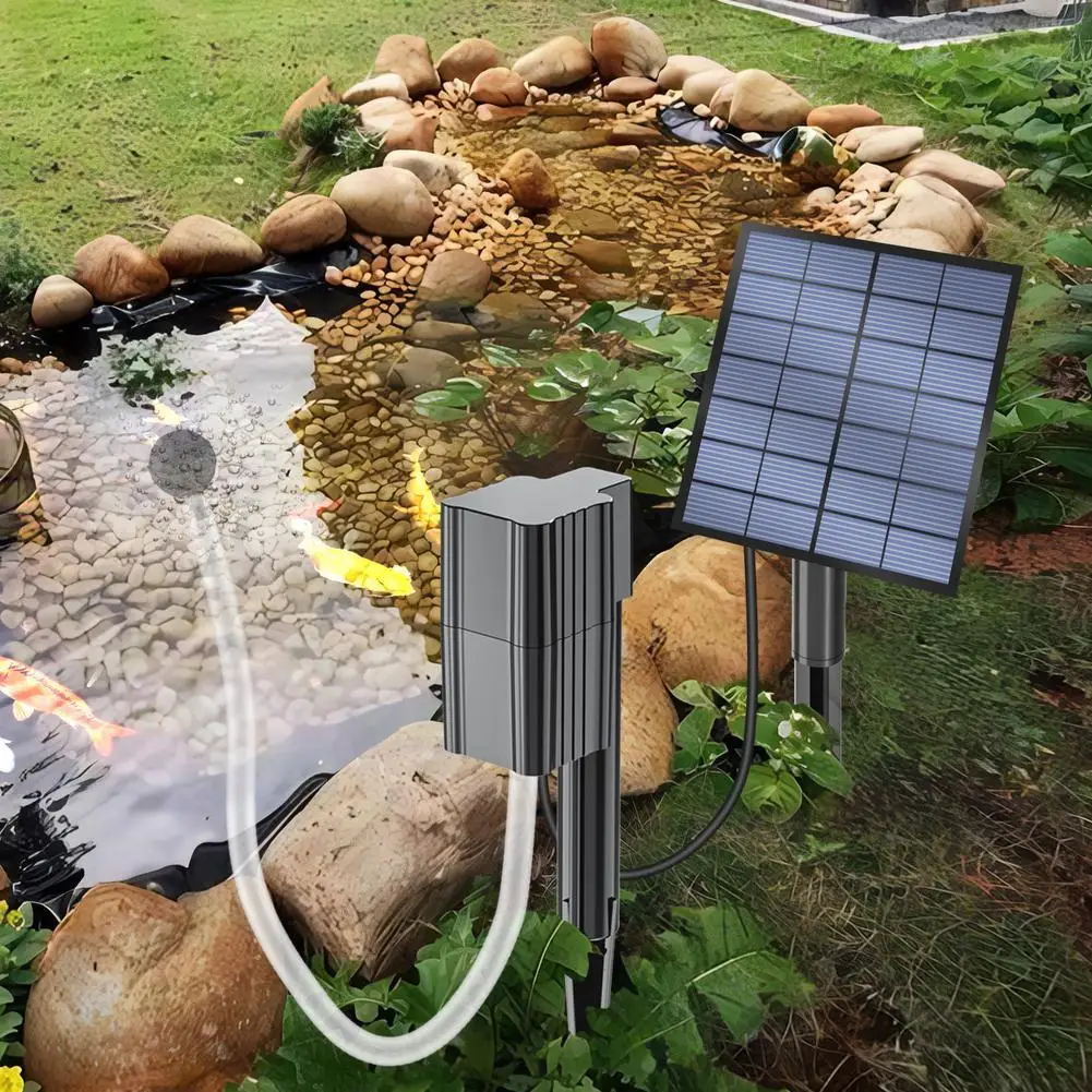 Solarbetriebener Teichbelüfter 2,5W Direktantrieb Luftbelüfter Sauerstoffpumpe für Außenfischteich Aquarium Angeln – Detail 5