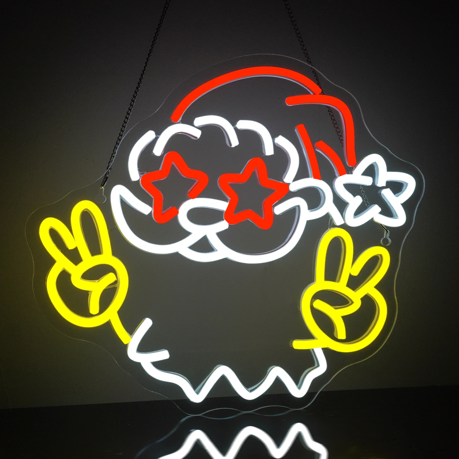 Santa Claus Neon Led Sign For Wall Decor Christmas Party Room Decoration For Bedroom Bar Club Store Art Xmas Sign Dimmable Lamp