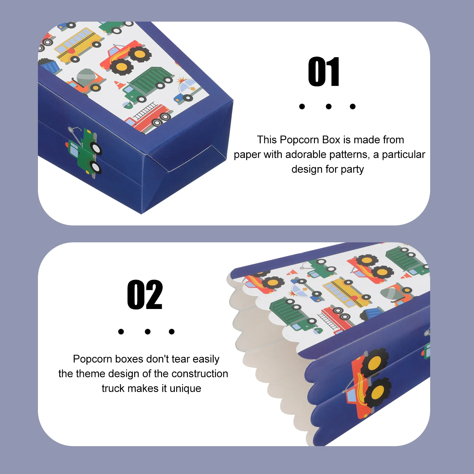 

24 Pcs Paper Containers Snack Empty Party Supplies Popcorn Paper Box Popcorn Box For Theater Movie Theme Events