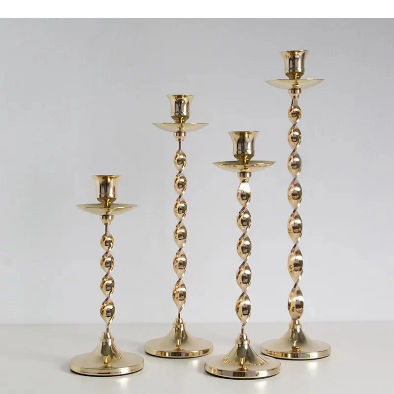 Minimalism Candle Holder Ornaments Golden Long Rod Candlestick Desk Decoration Wax Melt Home Aroma Container