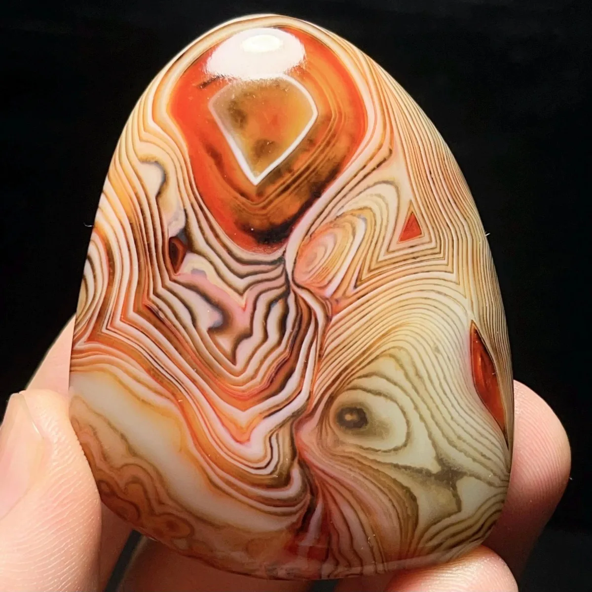 Large Banded Agate Desert Treasure, Pocket Stone, Polished Tumbled, Terrarium Decor, Natural Stone, Crystal Collection