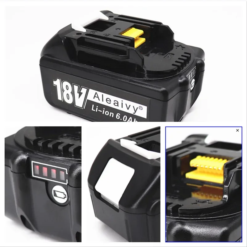 18V 3Ah 4Ah 5Ah 6Ah rechargeable lithium-ion battery pack, LCD DC18RF charger for Makita BL1840 BL1850 BL1830 BL1860B LXT400