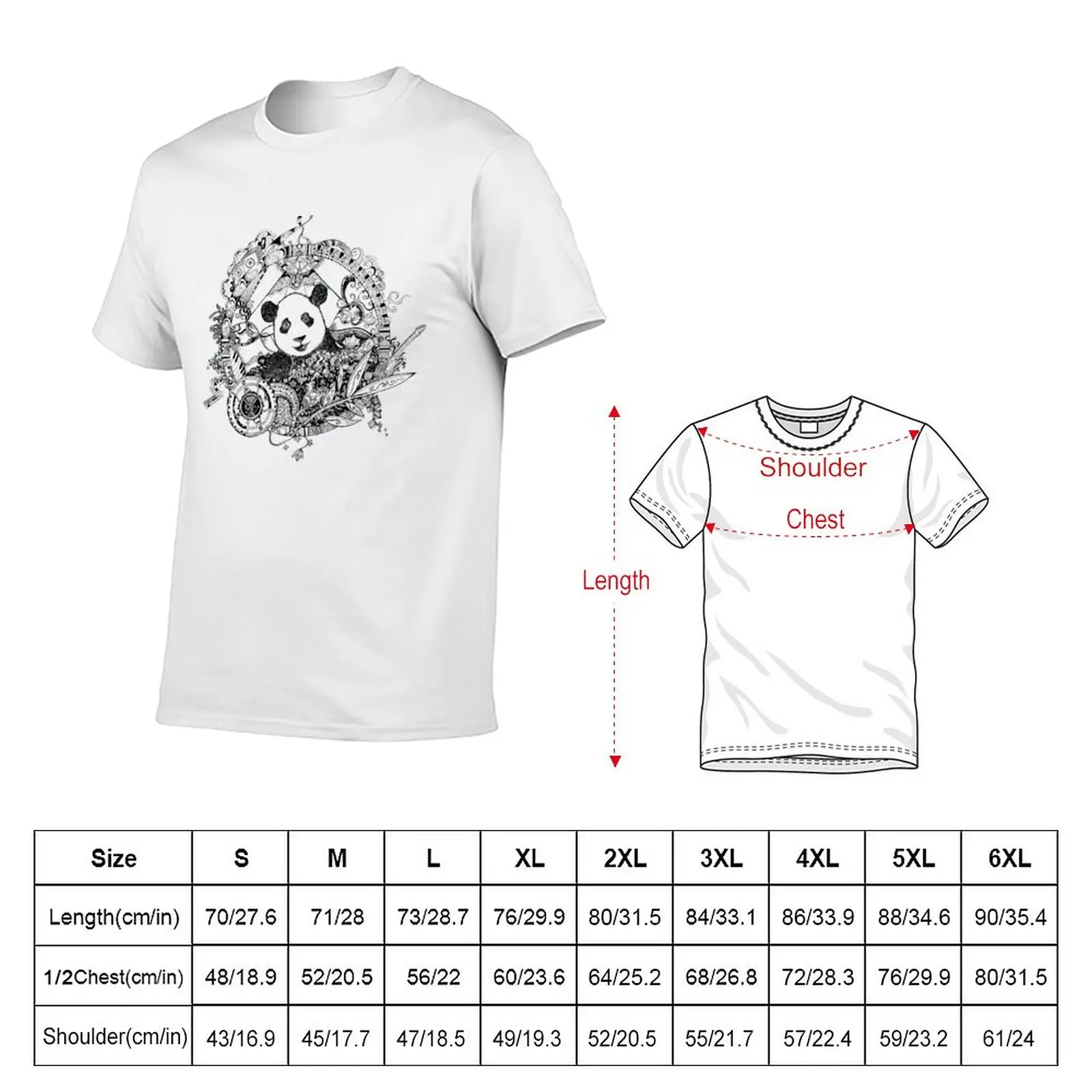 New Rocking panda T-Shirt heavyweight t shirts summer tops custom t shirt Short sleeve t shirts for men