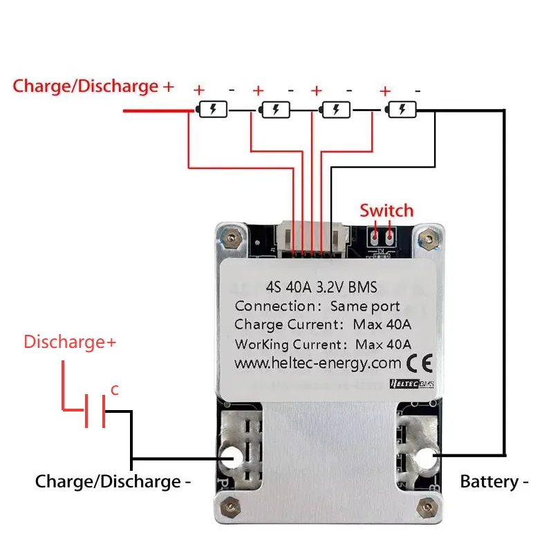 Heltec Neues 12V BMS 3S 4S 100A 120A 160A 200A 240A Lipo/Lifepo4 Batterieschutzplatine Energiespeicher BMS – Detail 1