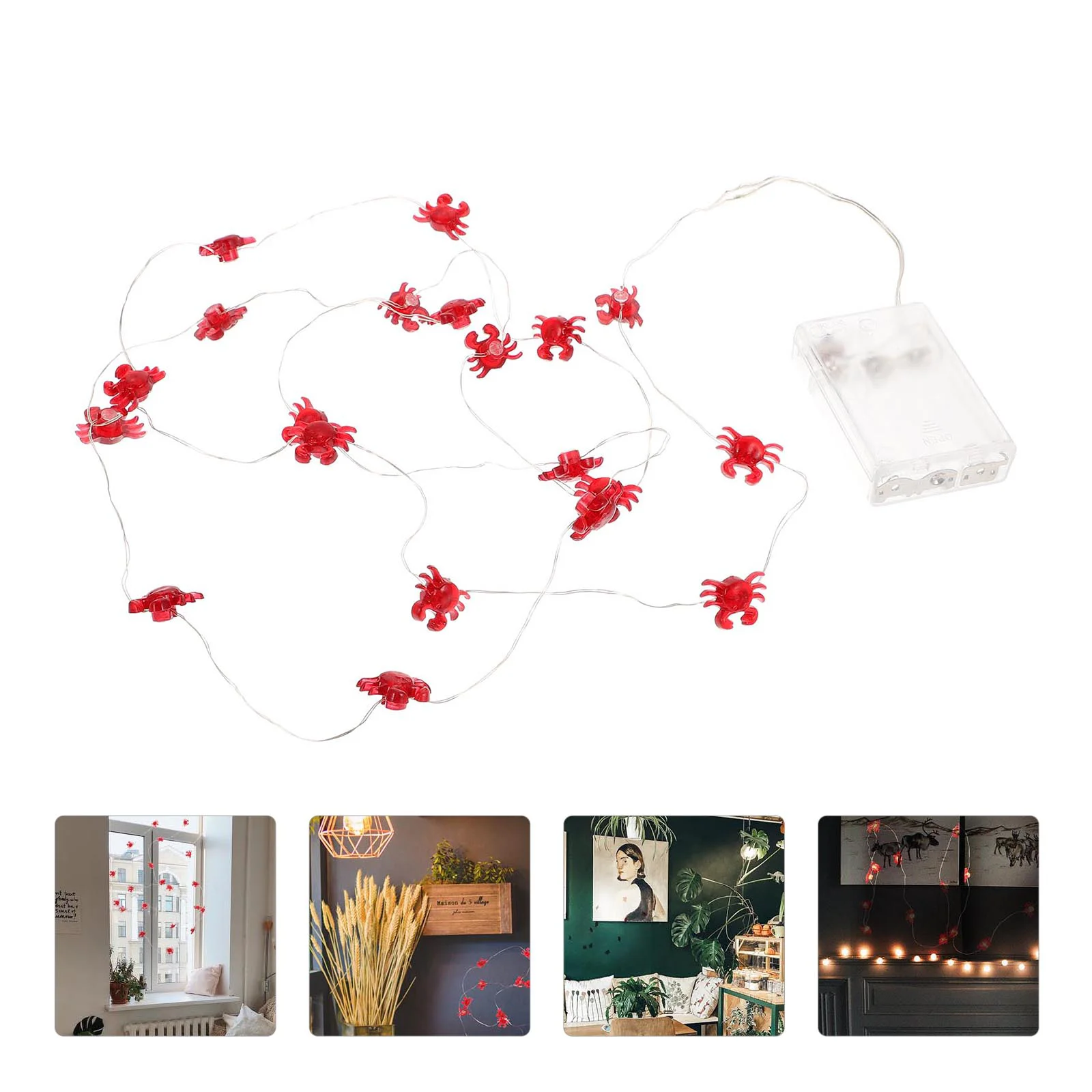 

20 LED Crab String Lights Scene Decor Strung Indoor Water Proof Lamp Copper Wire