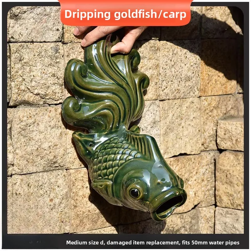 Water outlet, drain outlet, fish mouth, leak outlet, fish head, ceramic rockery water features