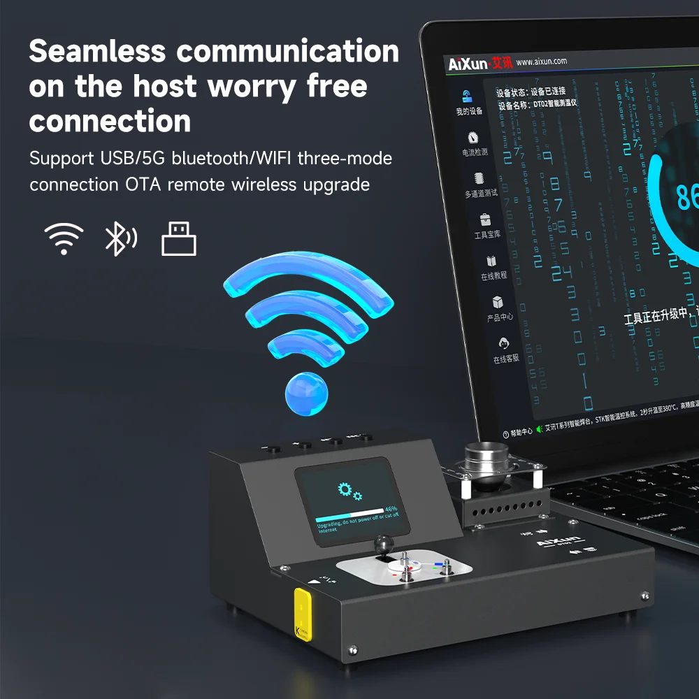 AIXUN DT02 الذكية شاشة ديجيتال ميزان الحرارة OLED لمحطة لحام مسدس هواء ساخن سبيكة لحام نصائح جهاز قياس درجة الحرارة #2