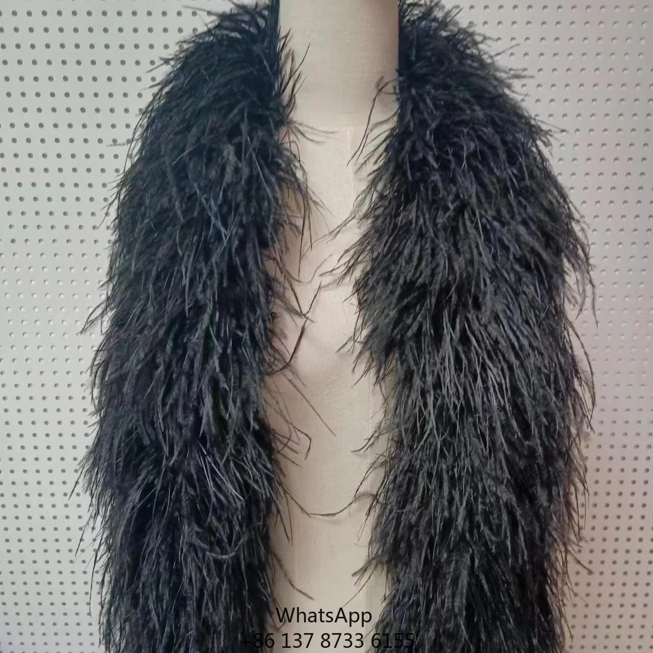 

Factory 10-15cm 15 Ply Dyed Black Colors Prime Quality Ostrich Feather Boa For Dress Dance Carnival Show Party Women Skirt