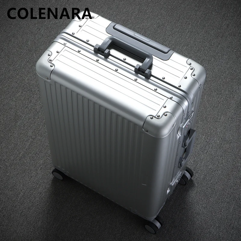 COLENARA 24 Inch Suitcase All Aluminum Magnesium Alloy Trolley Case 20 \