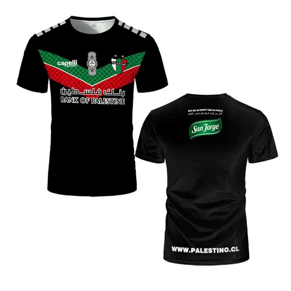 New Palestinian Flag Jersey Summer Light Luxury Digital Breathable Printed Short-sleeved Men And Women Fashion Sports T-shirt