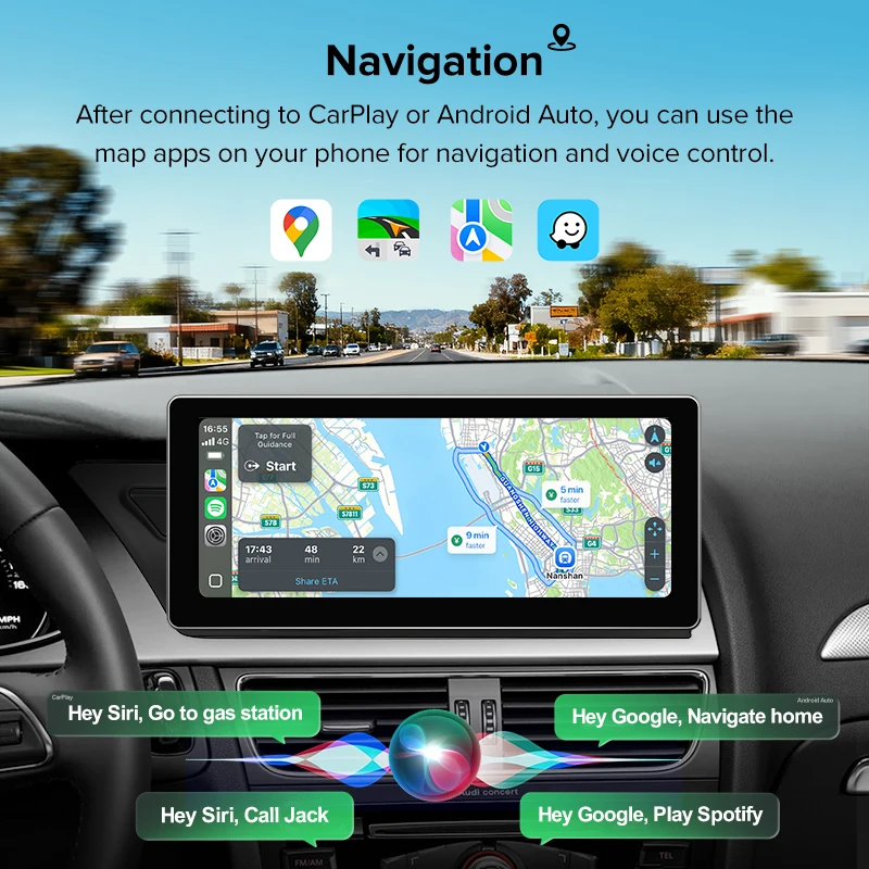 Radio para Auto AINAVI para Audi B8 A4 S4 2009-2016, Audi A5 S5 2008-2016, Carplay, Audi RS4 RS5 2010-2015, Android Auto, Multimedia HD 1920*720, Pantalla Táctil IPS, Estéreo para Auto 3