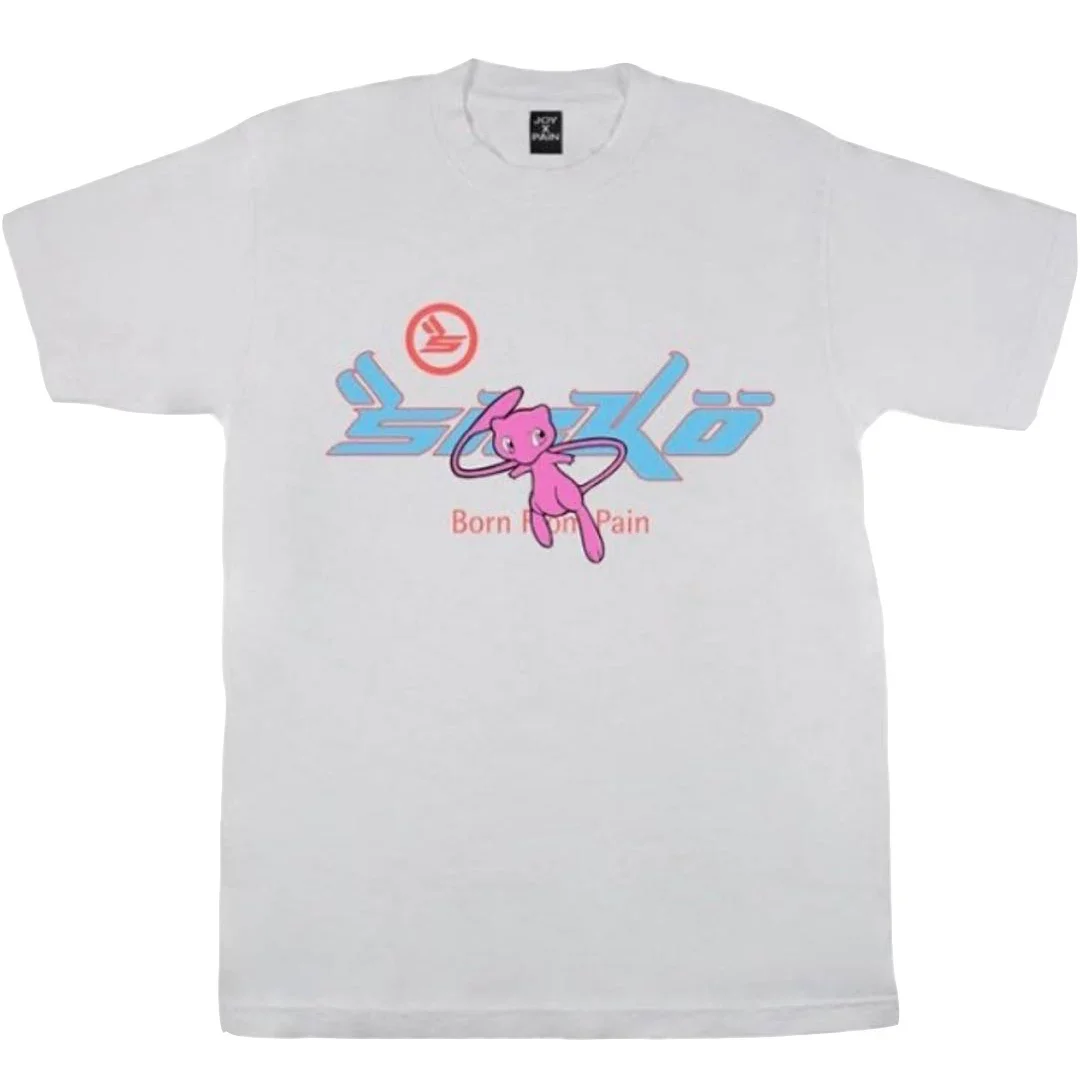 New Men Joy x Pian Born From Pain Sicko T Shirts T-Shirt Hip Hop Skateboard Street Cotton T-Shirts Tee Top US size e128