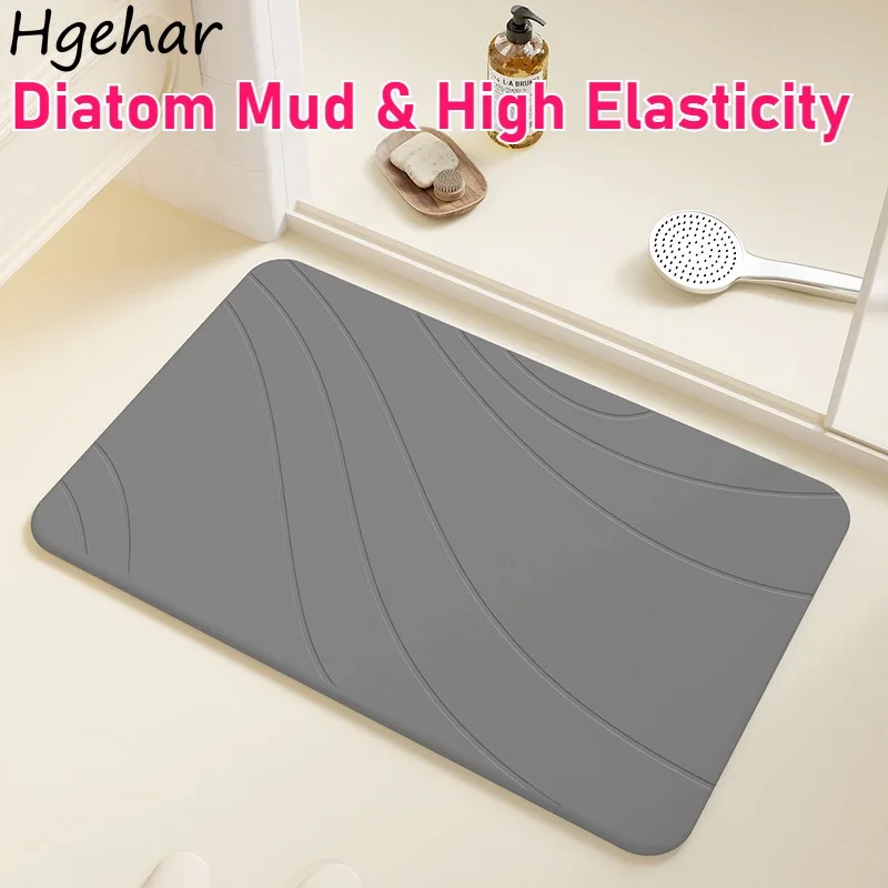 

Bath Mats Diatom Mud Hard Mat for Bathroom Floor Pad Toilet Door Anti-slip Foot High Elasticity Quick-drying Absorbent Wholesale