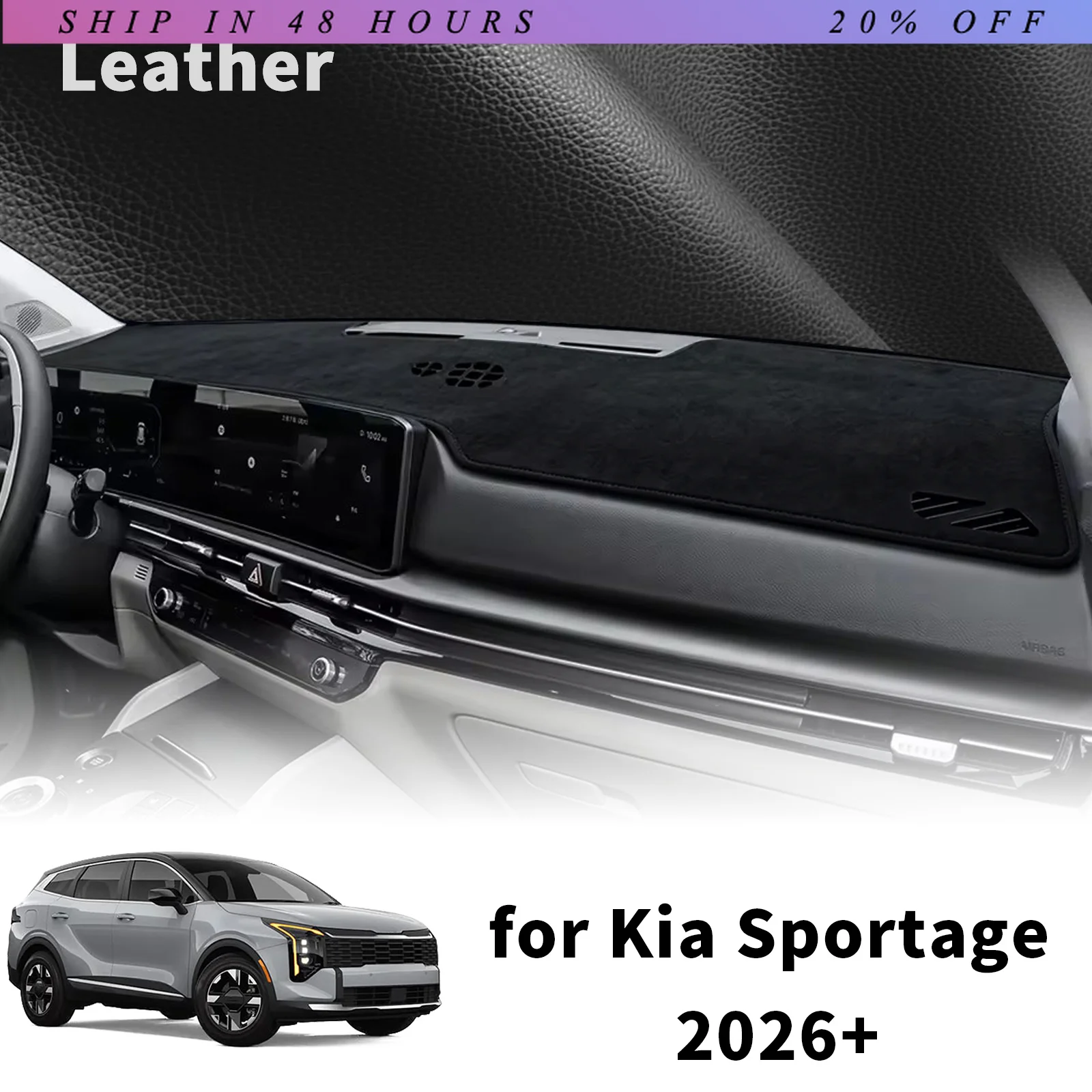 IOSN for Kia Sportage 2026 2027 (Without HUD) High Quality Dashboard Cover Dashmat Sunshade Anti‑UV Protector Dash Mat Pad
