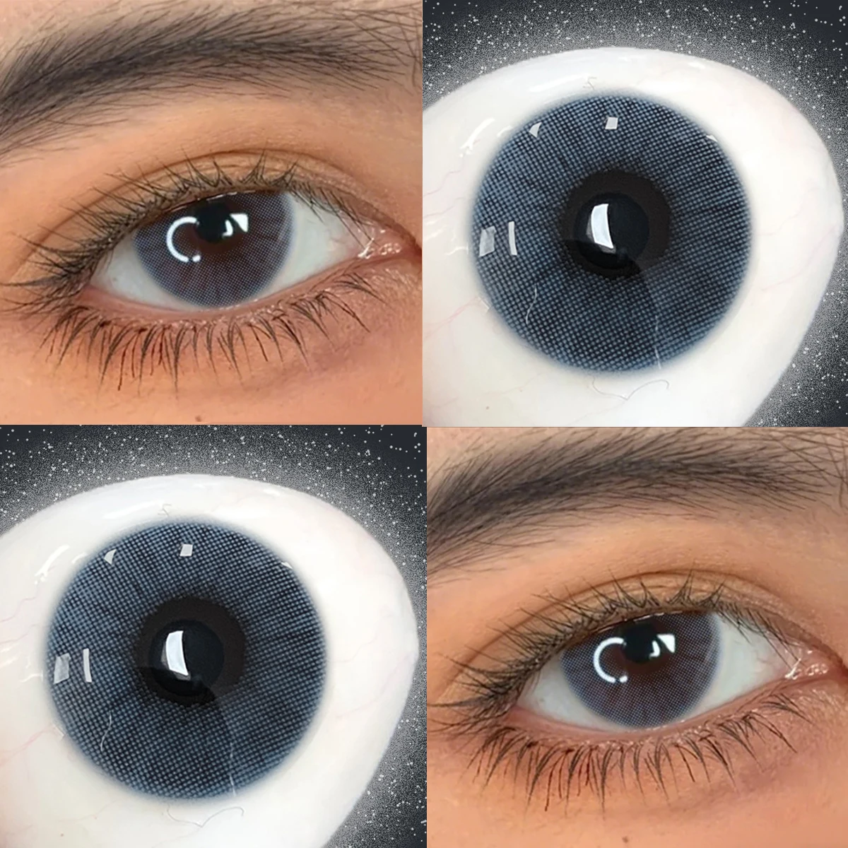 Visuashow Hidrocorcolor Bernstein-Braune Farblinsen für Augen, mit Natürlicher Kleiner Pupille, Jährlich mit Stärke. Weich und bequem, perfekt für den täglichen Gebrauch und das elegante Schönheits-Make-up – Detail 12