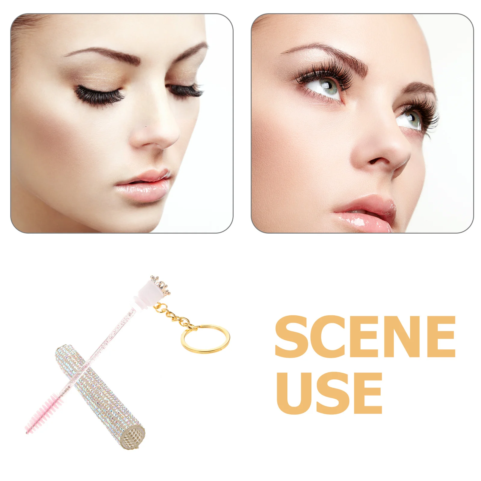 Eyelash Brush Plastic Zinc Alloy Lash Comb Mascara Applicator Gentle Eye Makeup Tool for Daily Travel Lash Care