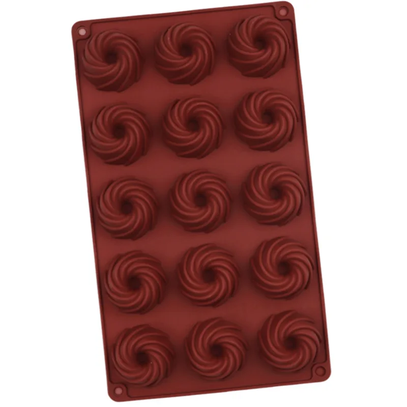 

15 Even Whirlpool Silicone Cake Mold, Wine Heart Candy Mold, Home Baking DIY Tool XG1202