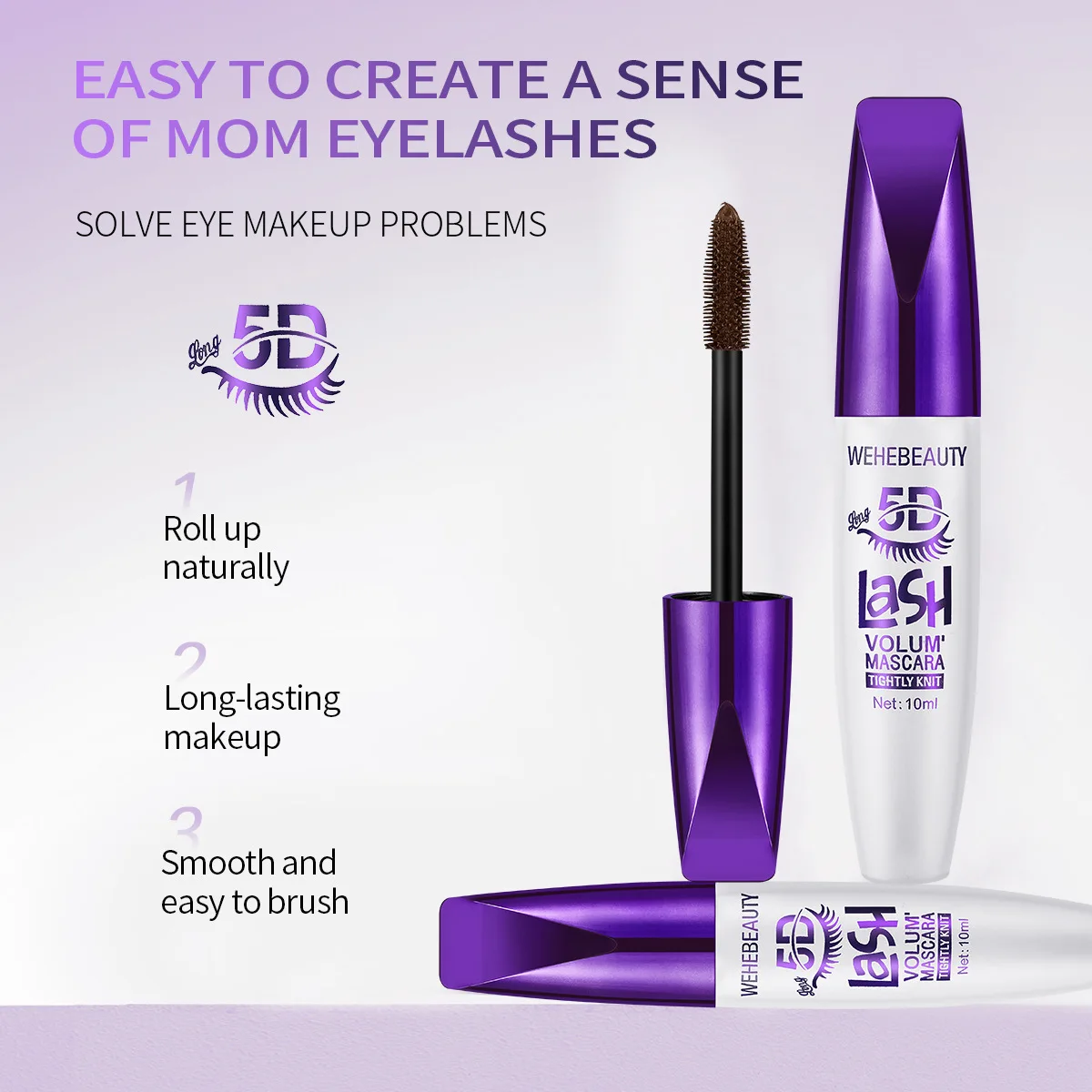 Mascara coloré 5D, imperméable, sans bavures, naturel, longue durée, en Fiber de soie, pour cils, maquillage pour les yeux féminin, cosmétique de beauté