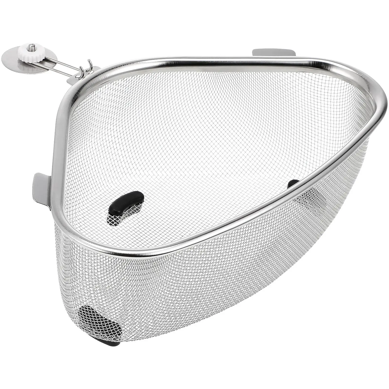 

Drain Basket Triangle Strainer Sink Supplies Lightweight Drying Rack Stainless Steel Safe Harmless Practical