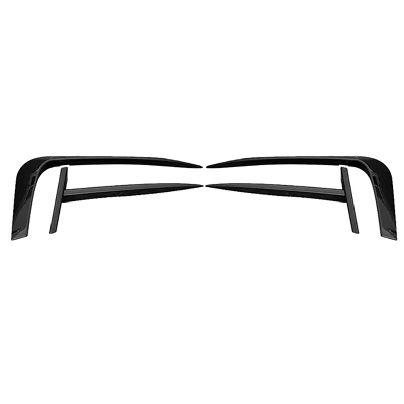 Car Glossy Black Fog Light Eyebrow Eyelid Cover for MK7 2019-2021 Front Bumper Side Vent Spoiler Splitter