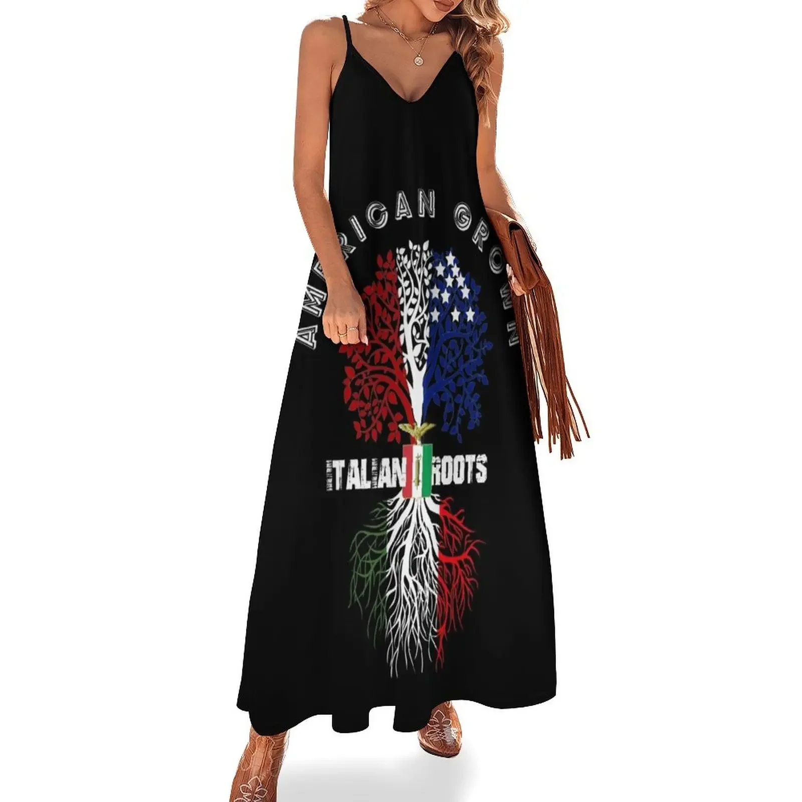 

Italian Roots American Grown Sleeveless Dress summer dress women 2025 summer clothes for women