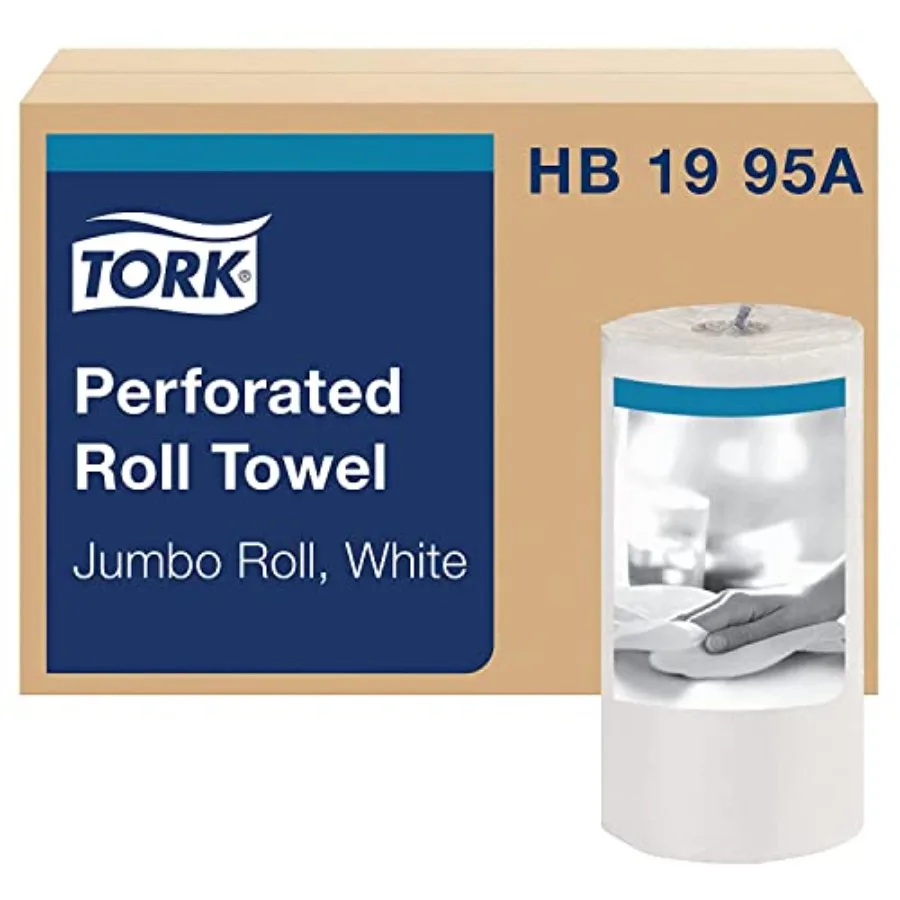 

Universal Perforated Towel Roll Two-Ply for Commercial and Residential Use 11 x 9 Inches White Absorbent Paper Towels with Easy