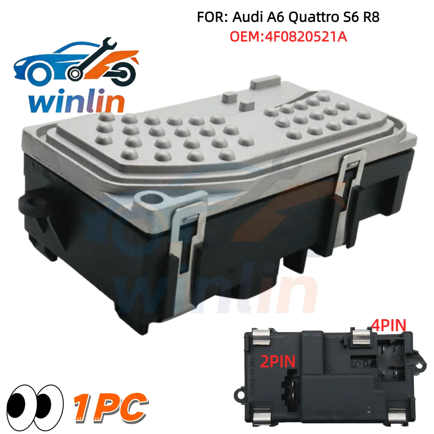 

For Audi A6 Quattro S6 R8 New Heater Blower Motor Resistor OEM 4F0820521A/4F0820521 132539 Car Accessories