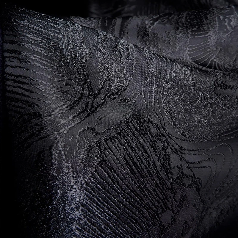 

Эксклюзивная жаккардовая ткань с волнообразным узором для модной одежды, дизайнерских комплектов, шитья своими руками, ткани в рулонах, материал для пошива.