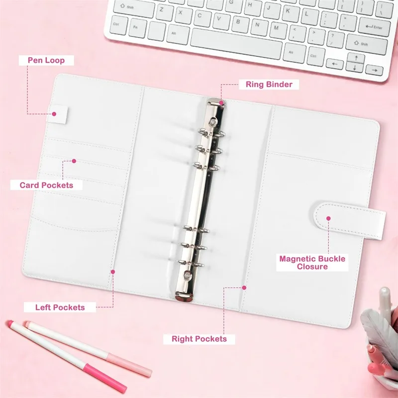 A5 Kpop Photocard Binder with 25 pages 4-Pocket Card Collector Album with 200 Card Slots PU Leather Cover Organizing Cards