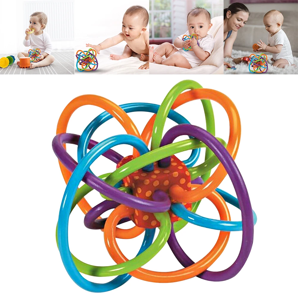 2 in 1 Manhattan Toy  Soft Rubber Teething Toys Early Developmental Toys Teething Activity Toys Ideal Gift for Kids Baby