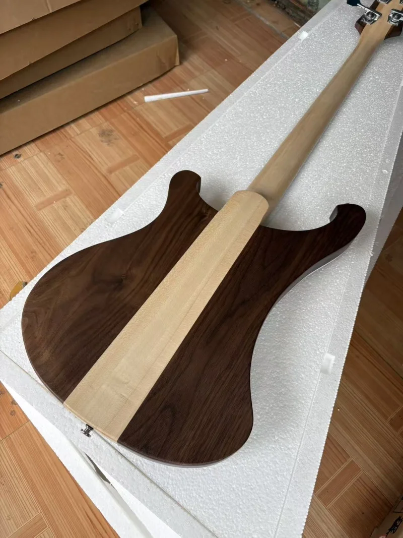 In stocks, 4-string Rick bass, walnut body, maple neck attached to the body, matte finish, free shipping view 5
