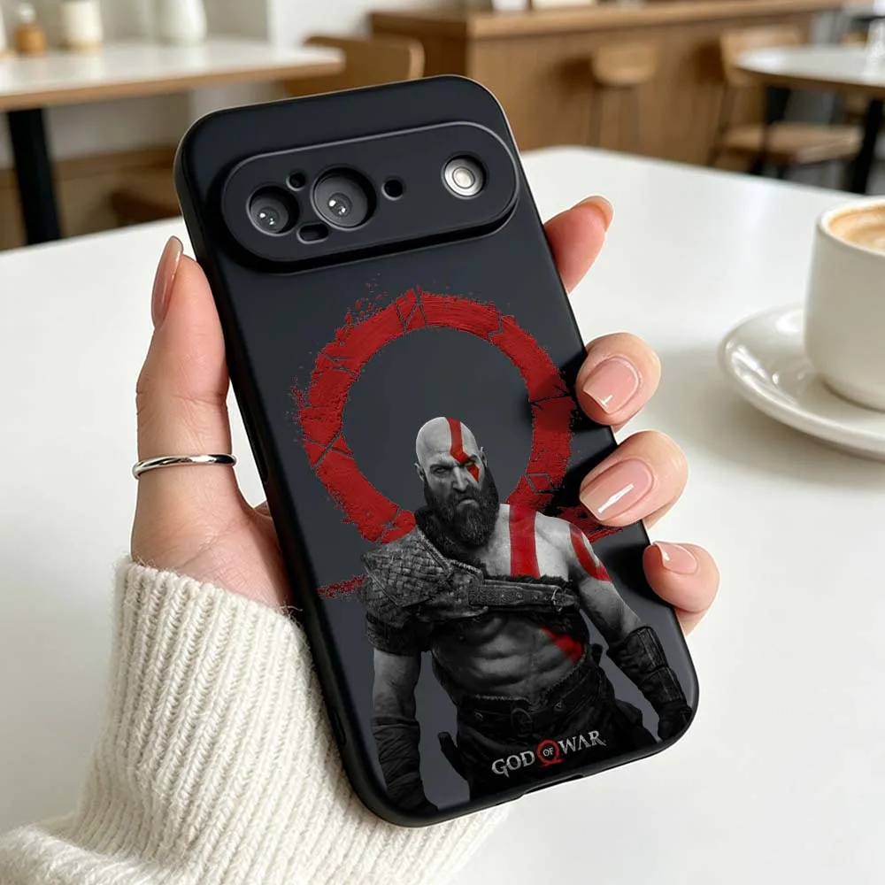 Anime G-God of War K-Kratos Silicone Cover For Google Pixel 6 6A 7 7A 8 8A 9 10 10A Pro XL 2024 5G Black Soft Phone Case view 6