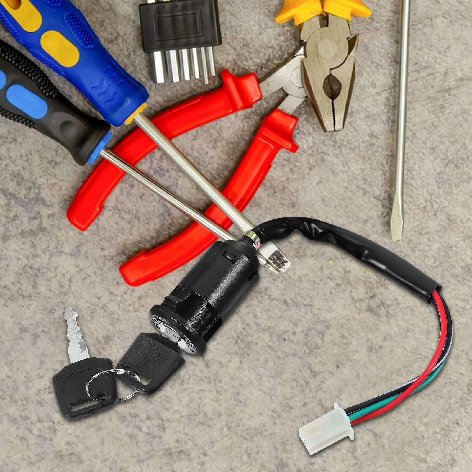 

Ignition Key Switch Universal Motorcycle Scooter Atv Tractor Replacement Start 50cc 250cc Plastic Metal Easy Installation
